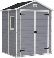 Spacious Outdoor Garden Storage Shed 6x5 ft Lockable Weatherproof Resin