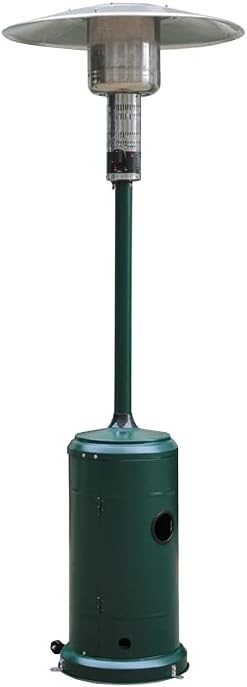 Outdoor Gas Patio Heater 12.5KW Radiant Heat Tower with Wheels Stainless Steel