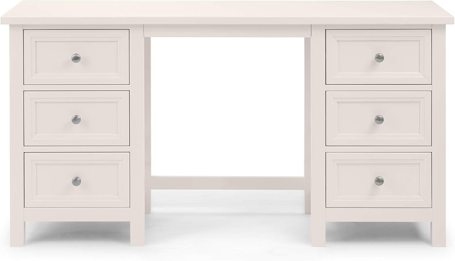 Surf White Dressing Table 6 Drawer Chest Modern Bedroom Vanity Furniture Set