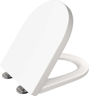 D-Shape Toilet Seat Soft Close Quick Release PP Plastic Top Fix 46x36cm