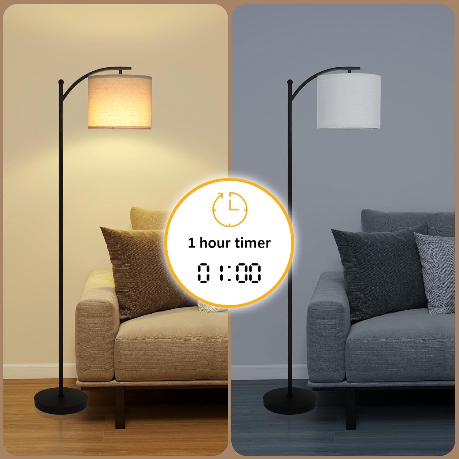 LED Floor Lamp Remote Control Dimmable Adjustable Standing Reading Light