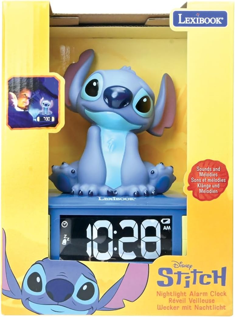 Kids Alarm Clock Night Light LED Display Snooze Cute Bedroom Gift