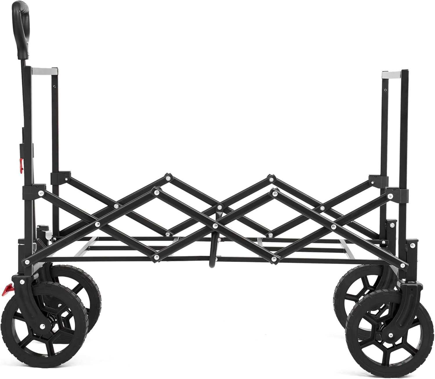 150L Folding Festival Trolley Cart with Adjustable Handle & 4 Wheels