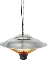 Outdoor Hanging Patio Heater 1500W Remote Control LED Light Waterproof
