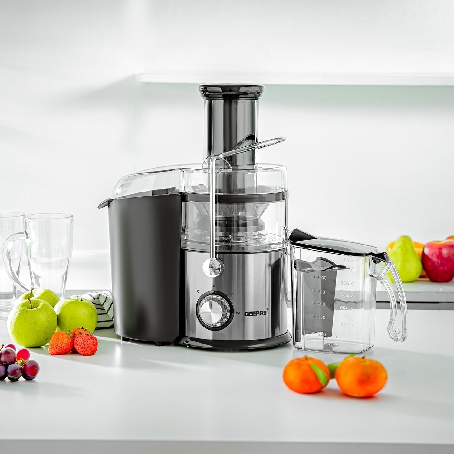 800W Juice Extractor Whole Fruit Vegetable Juicer 75mm Wide Mouth 2 Speed