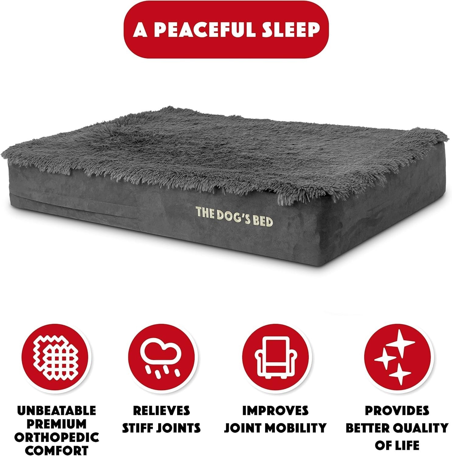 Large Orthopedic Memory Foam Dog Bed 101x64x15cm Waterproof