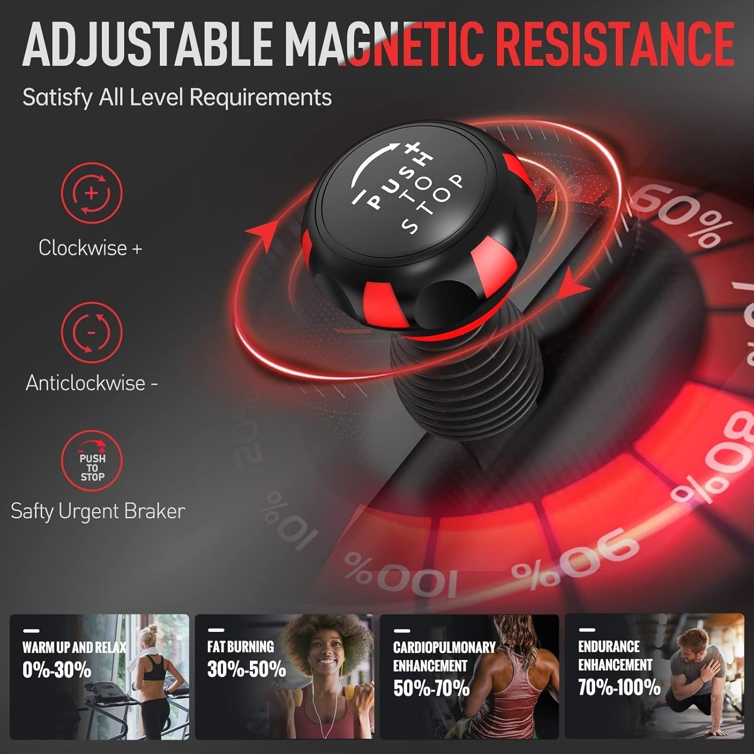 Magnetic Resistance Spin Bike w/ LCD Monitor, 18kg Flywheel & Belt Drive 160kg