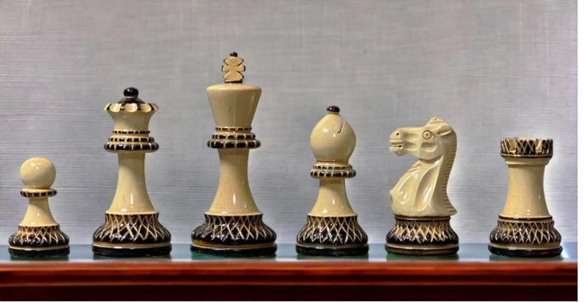 Luxury Wooden Chess Set – Artistic Weighted Pieces & Elegant Anegre Board