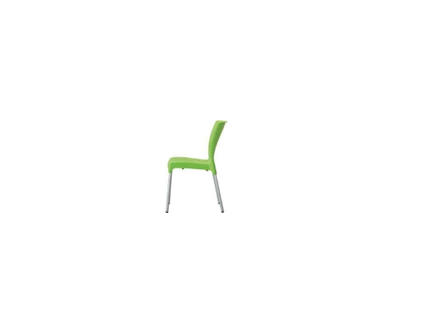 Stackable Outdoor Garden Chair Green Plastic Patio Dining Seat Aluminum