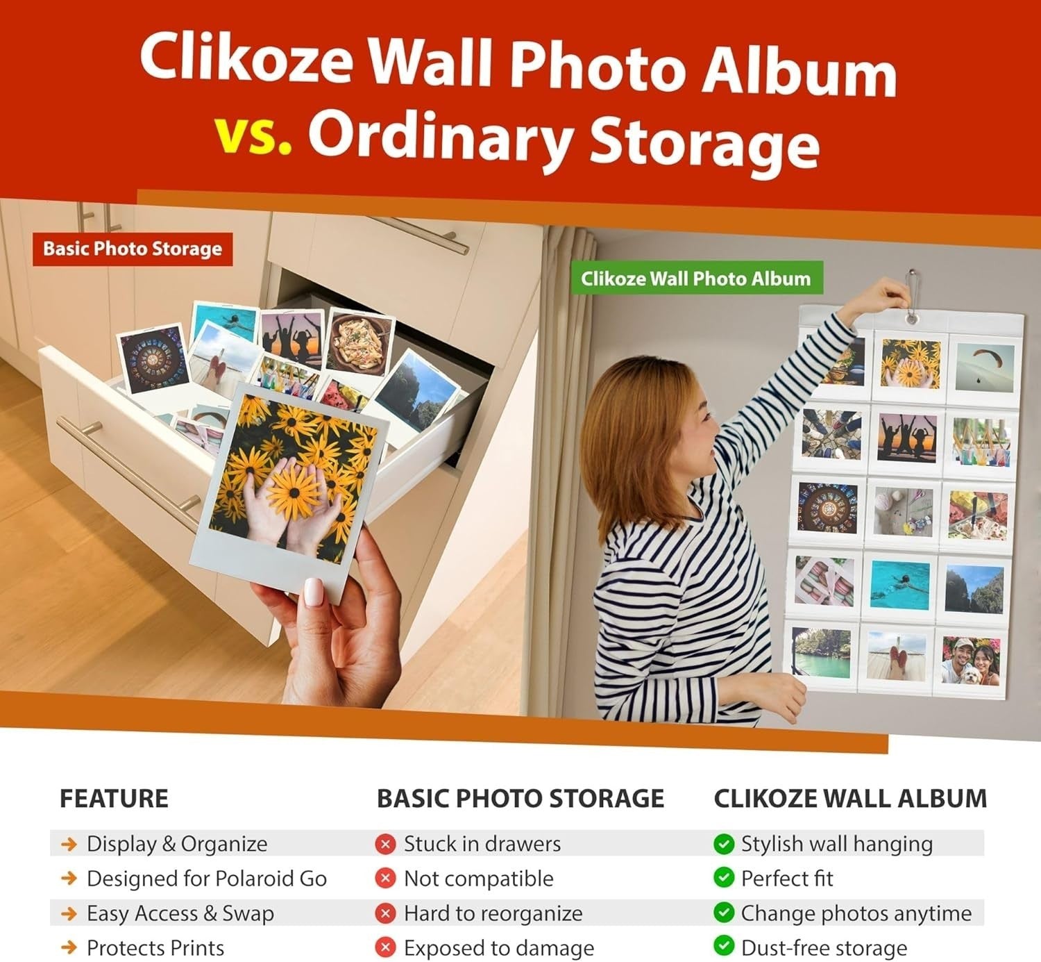 Polaroid Go Film Bundle 64 Colour Shots Wall Photo Album Kit