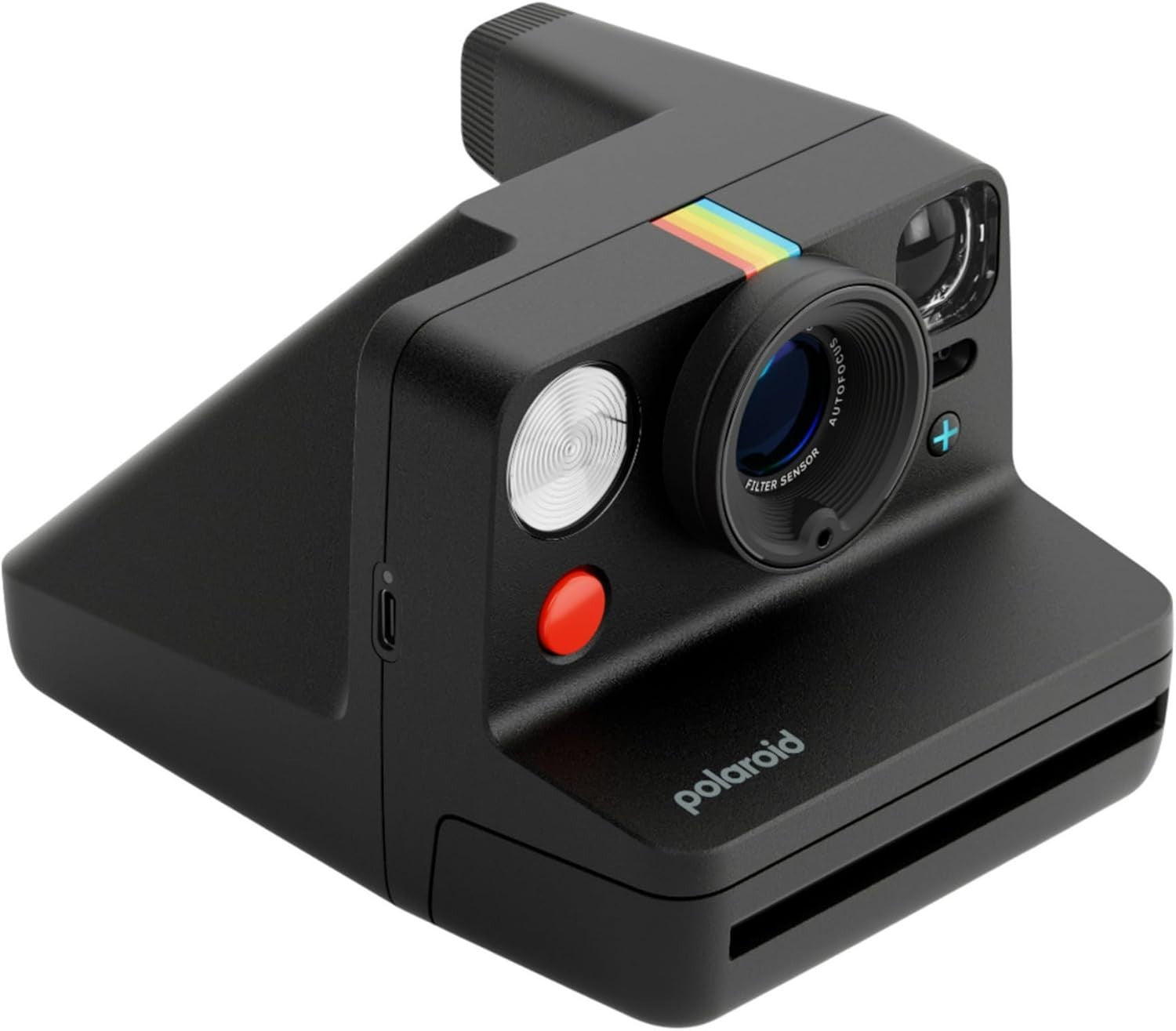 Instant Camera Bundle Dual Lens Autofocus Color Film 8 Photos Black