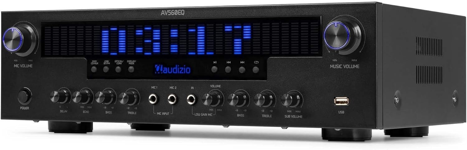 5.1 Home Cinema Amplifier 390W Bluetooth Karaoke USB FM