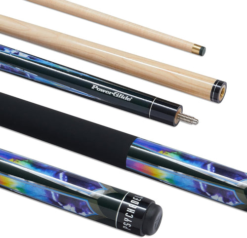 57" Pool Cue 10mm Tip Maple Shaft Ramin Butt 2-Piece Rubber Grip