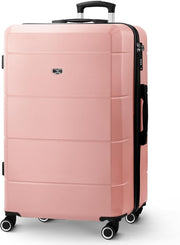 Large Checked Suitcase 28” ABS Hard Shell 4 Wheel Spinner TSA Lock