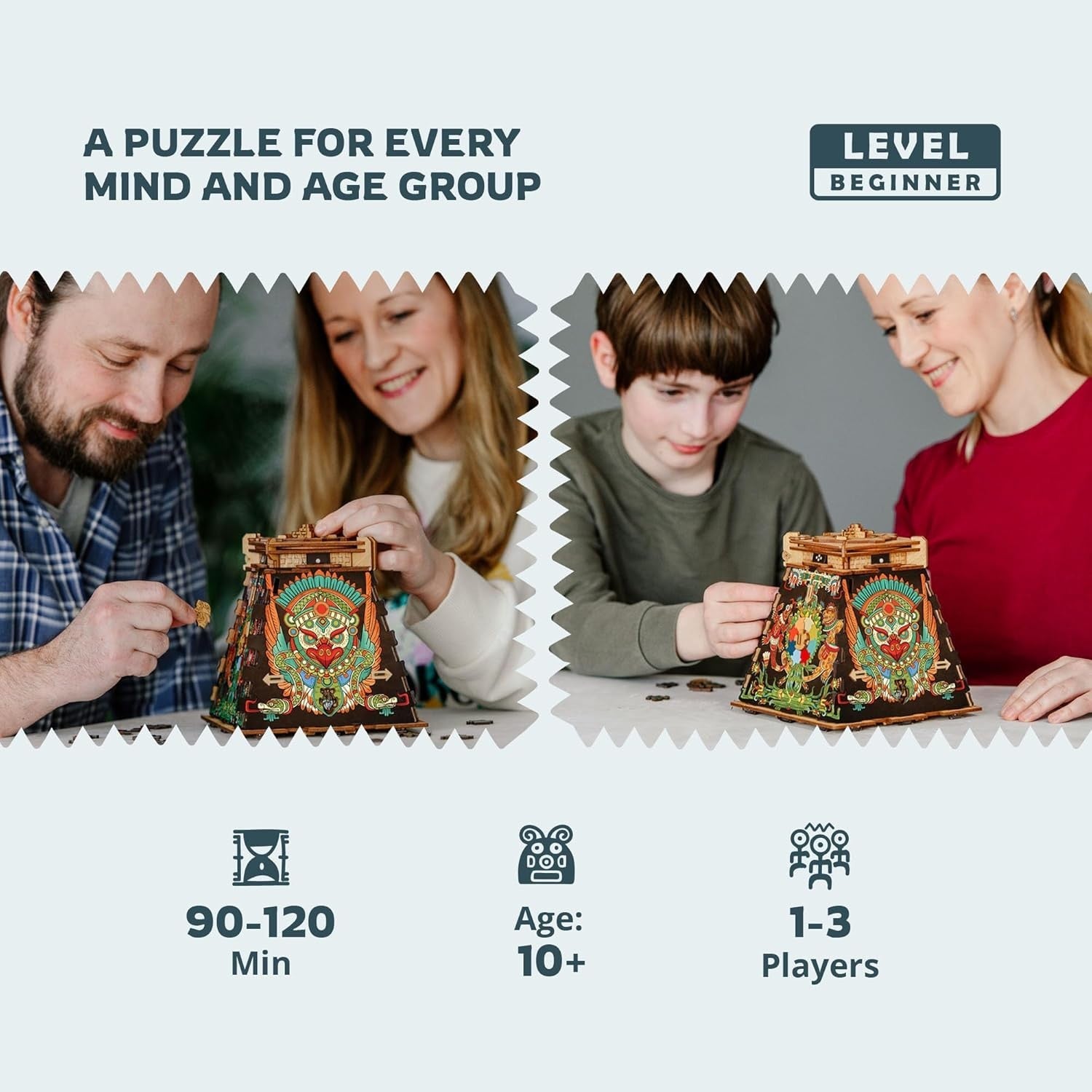 3D Wooden Puzzle Box Escape Room Game - Brain Teaser Gift for Adults & Teens
