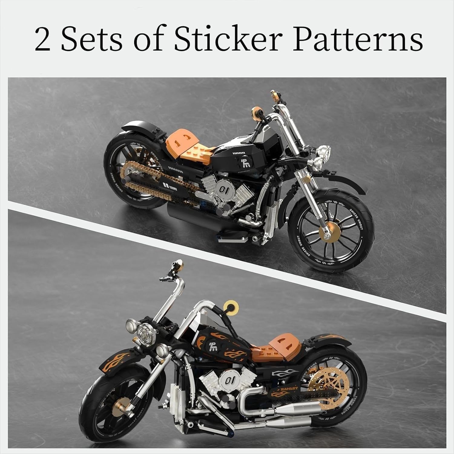 Motorcycle Building Blocks Kit 445 PCS – Realistic, Fun for Kids & Adults