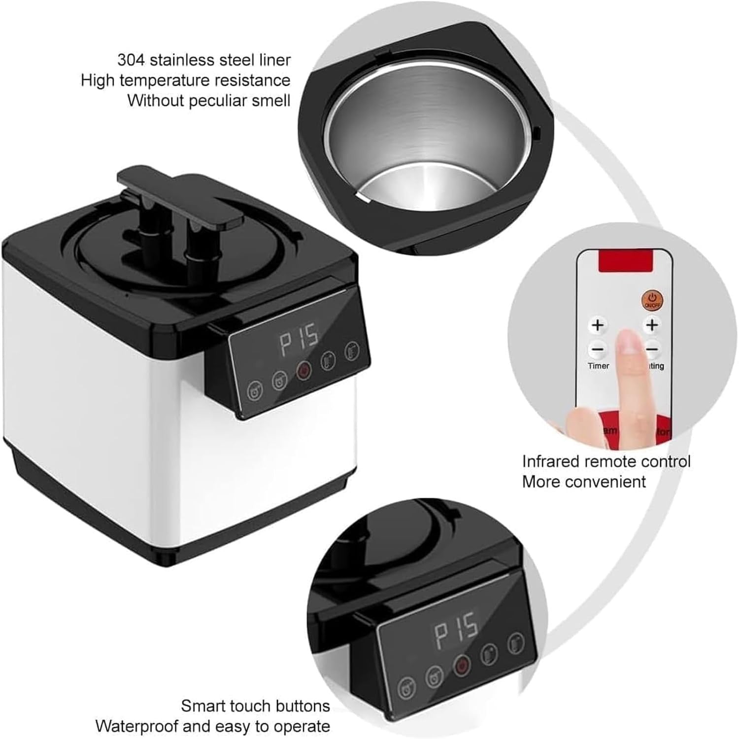 2.6L Portable Sauna Steamer 1000W w/ Remote – Home Spa Adjustable Steam