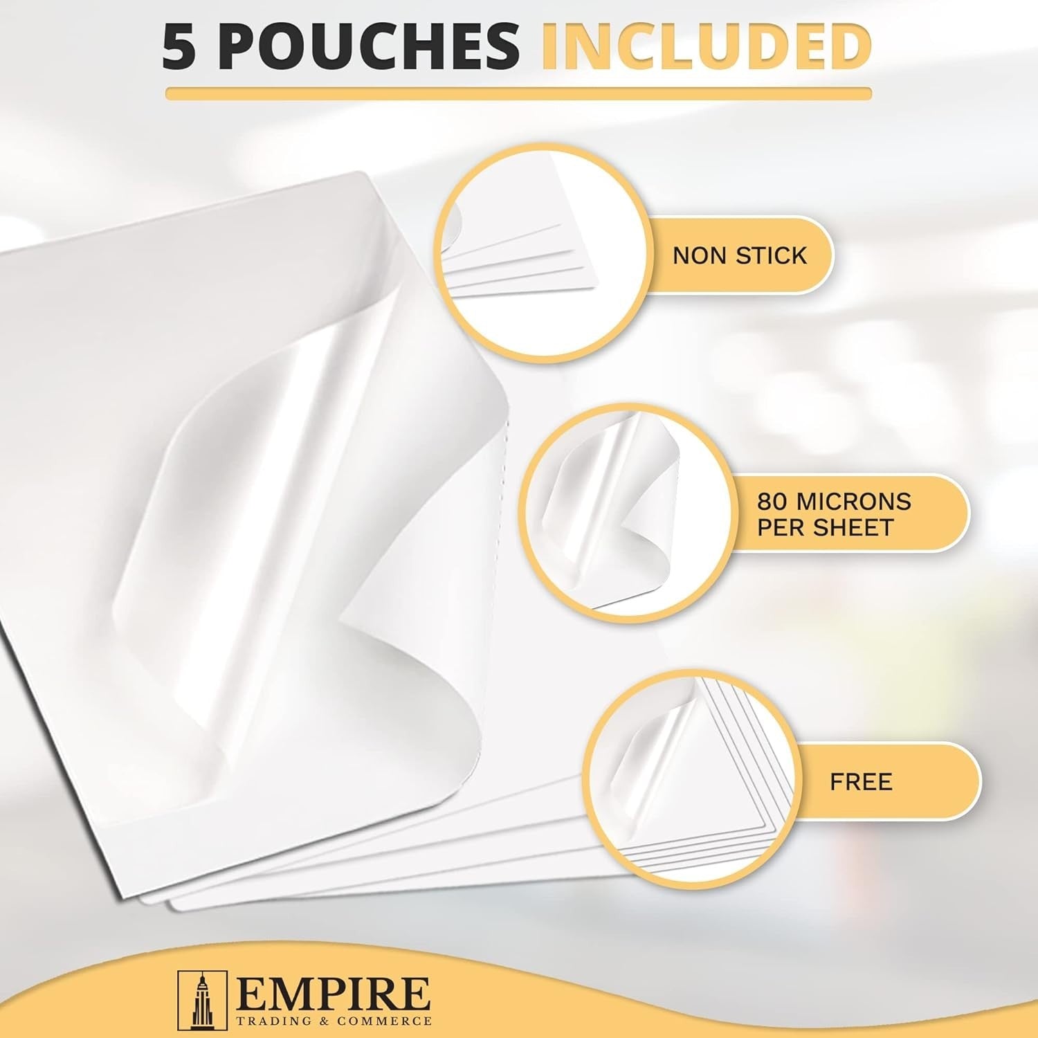 A4 Laminator Hot Cold Fast Warm Up Quiet Dual Roller + Starter Pouches