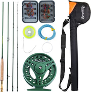 9ft Fly Fishing Rod & Reel Combo – Carbon 4-Section Freshwater Kit
