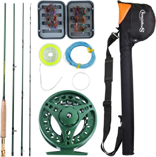 9ft Fly Fishing Rod & Reel Combo – Carbon 4-Section Freshwater Kit