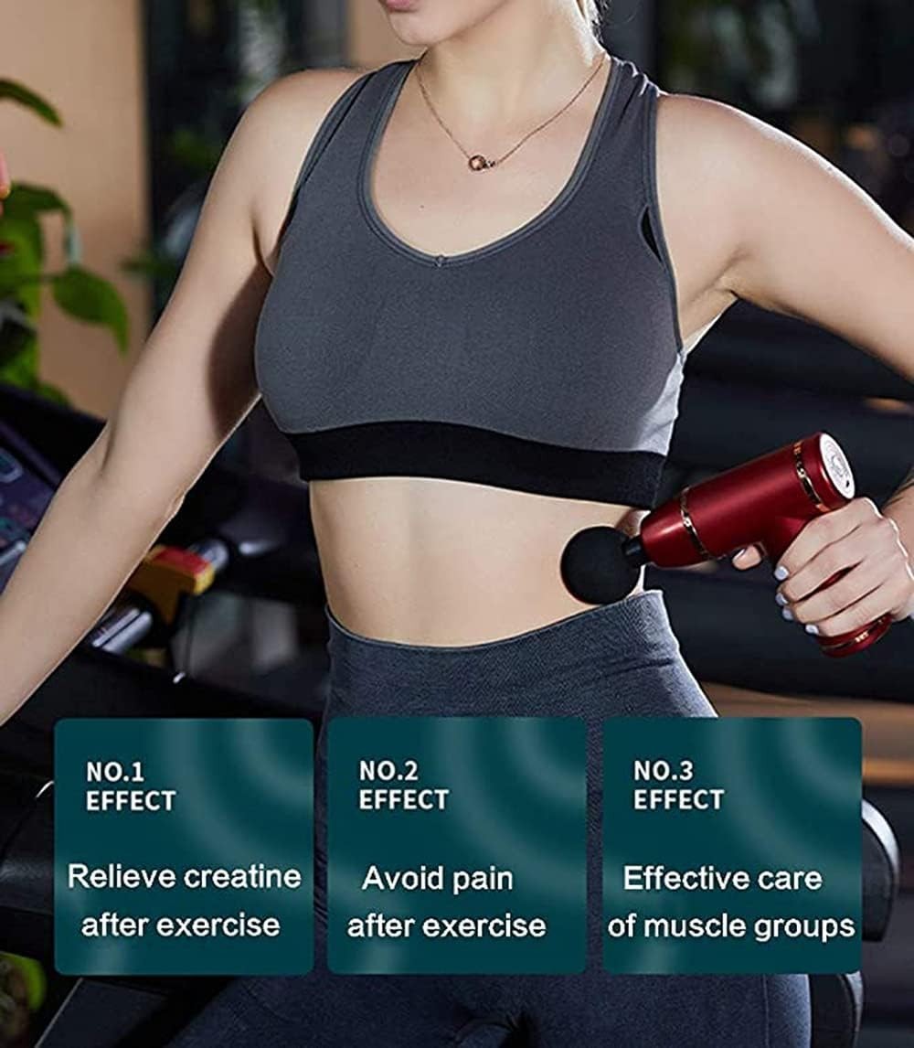 Compact Massage Gun Deep Tissue Percussion Quiet 8 Speed Handheld Muscle Aid