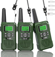 Kids Walkie Talkies Rechargeable 3 Pack 3 Mile Range VOX NOAA Radio