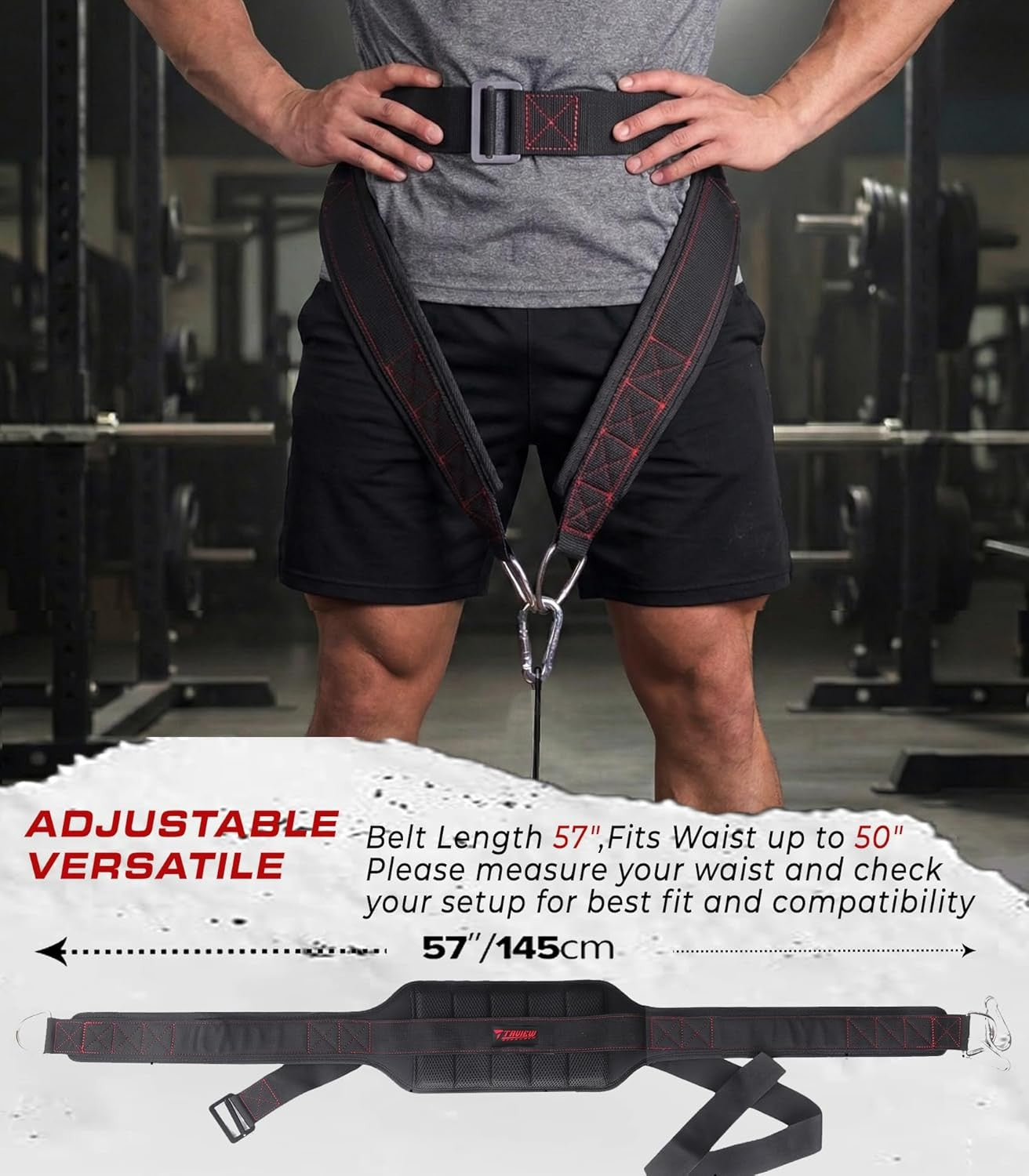 Belt Squat Weight Lifting Belt Heavy Duty Hip Thigh Support