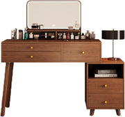Telescopic Vanity Dressing Table Desk Makeup Dresser & Corner Shelf Set 60cm