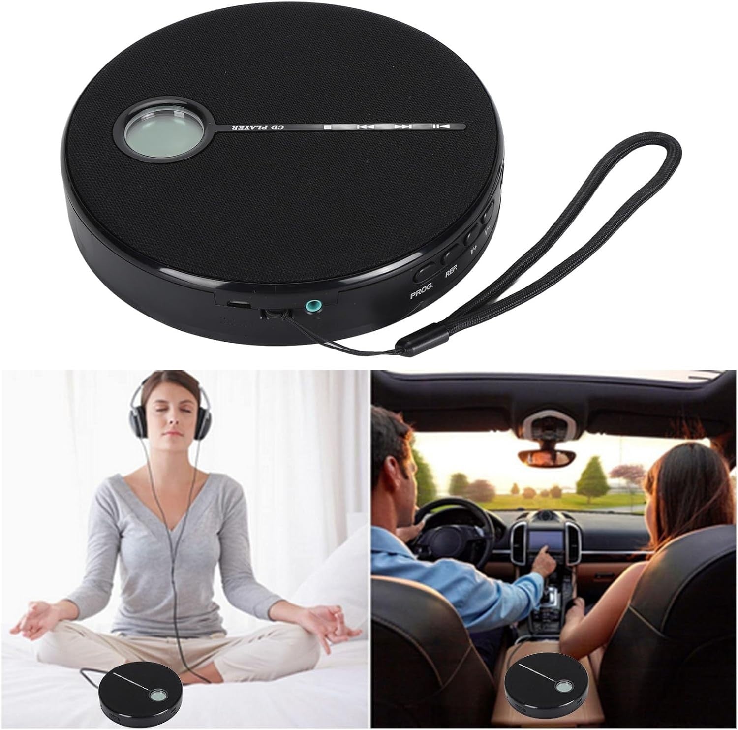 Portable Bluetooth CD Player Rechargeable Speaker Anti Skip AUX
