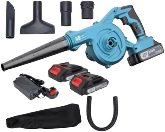 48V Cordless Leaf Blower Vacuum 2-in-1 Dual Battery Garden Yard Cleaner
