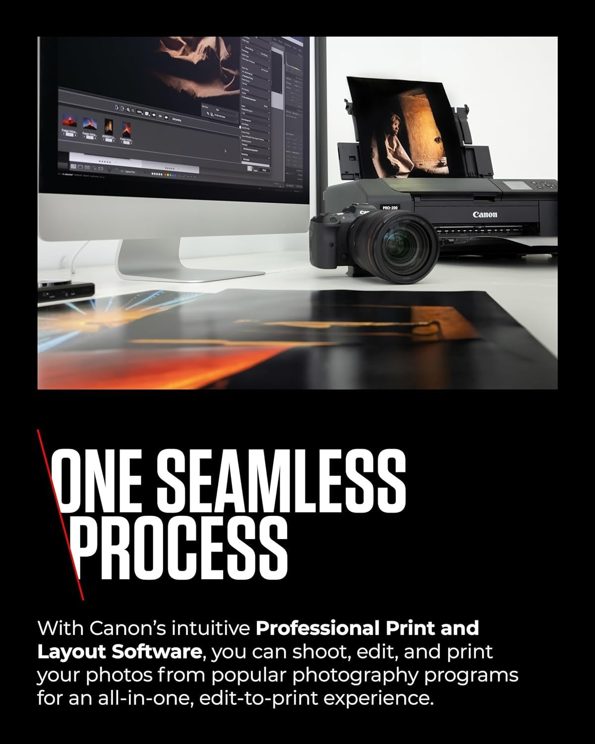 Professional Photo Printer | A3+ Prints, 8-Colour Dye Ink, Versatile Media