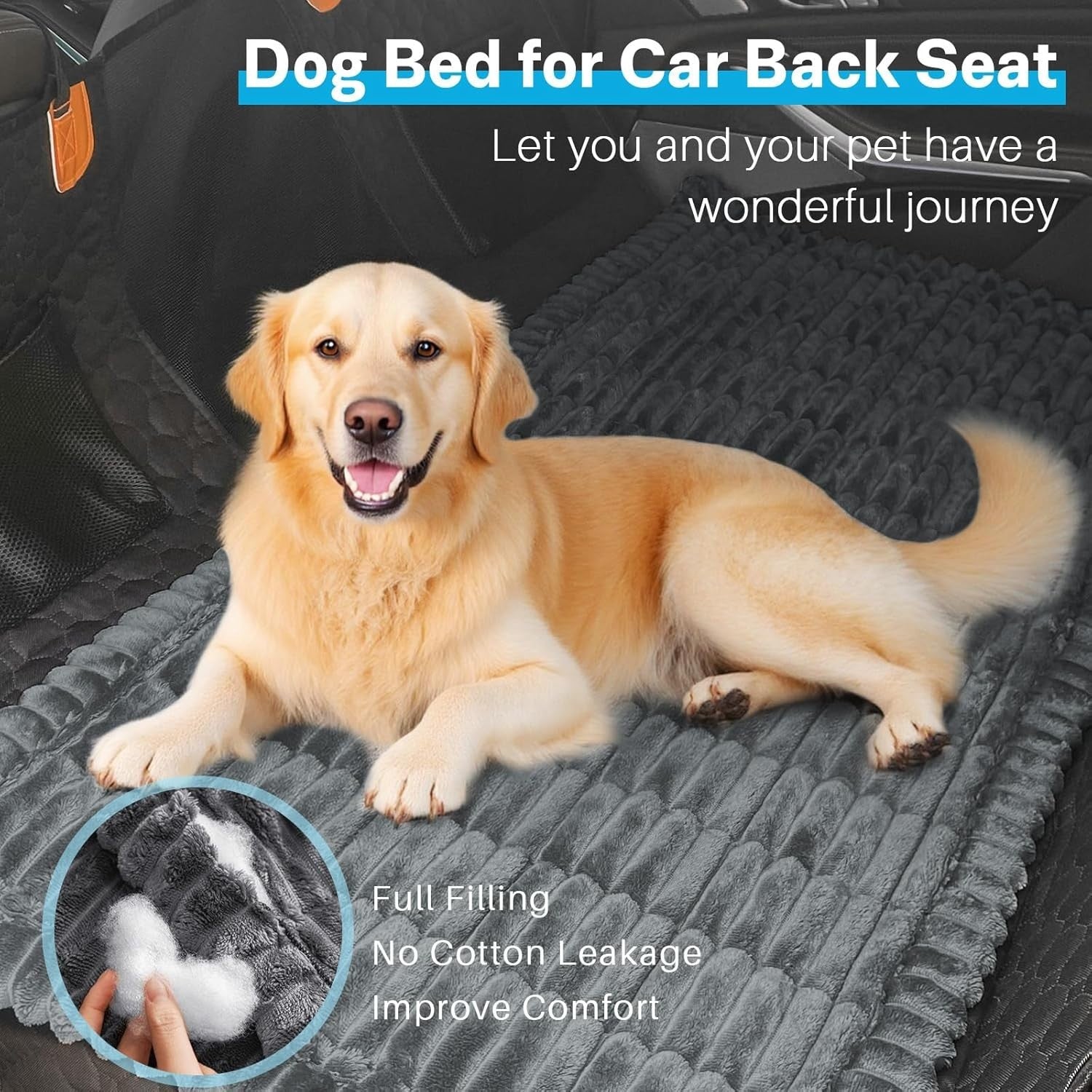 Dog Car Back Seat Bed Mat Non Slip Pet Travel Blanket 138x63cm