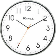 Large 40cm Silent Wall Clock Grey Frame Modern Easy-Read Quartz Home Decor