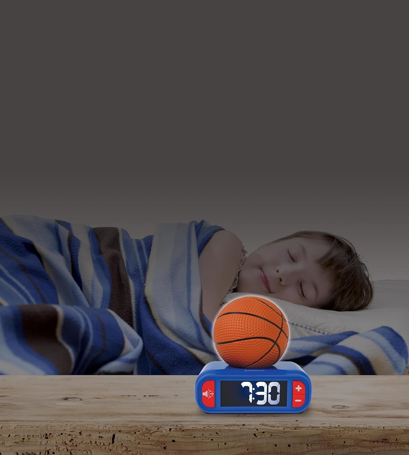 Kids Basketball Alarm Clock Night Light LED Display Snooze Sounds