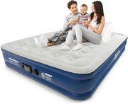 King Size Air Mattress 13" Raised Inflatable Bed w/ Electric Pump & Support