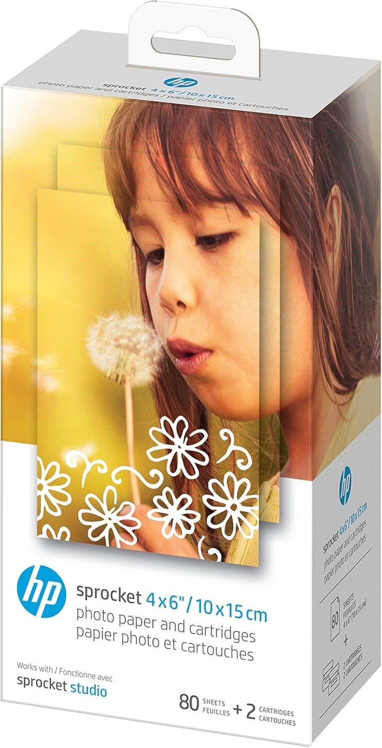 White 4x6 Instant Photo Printer Portable Dye Sublimation Bluetooth