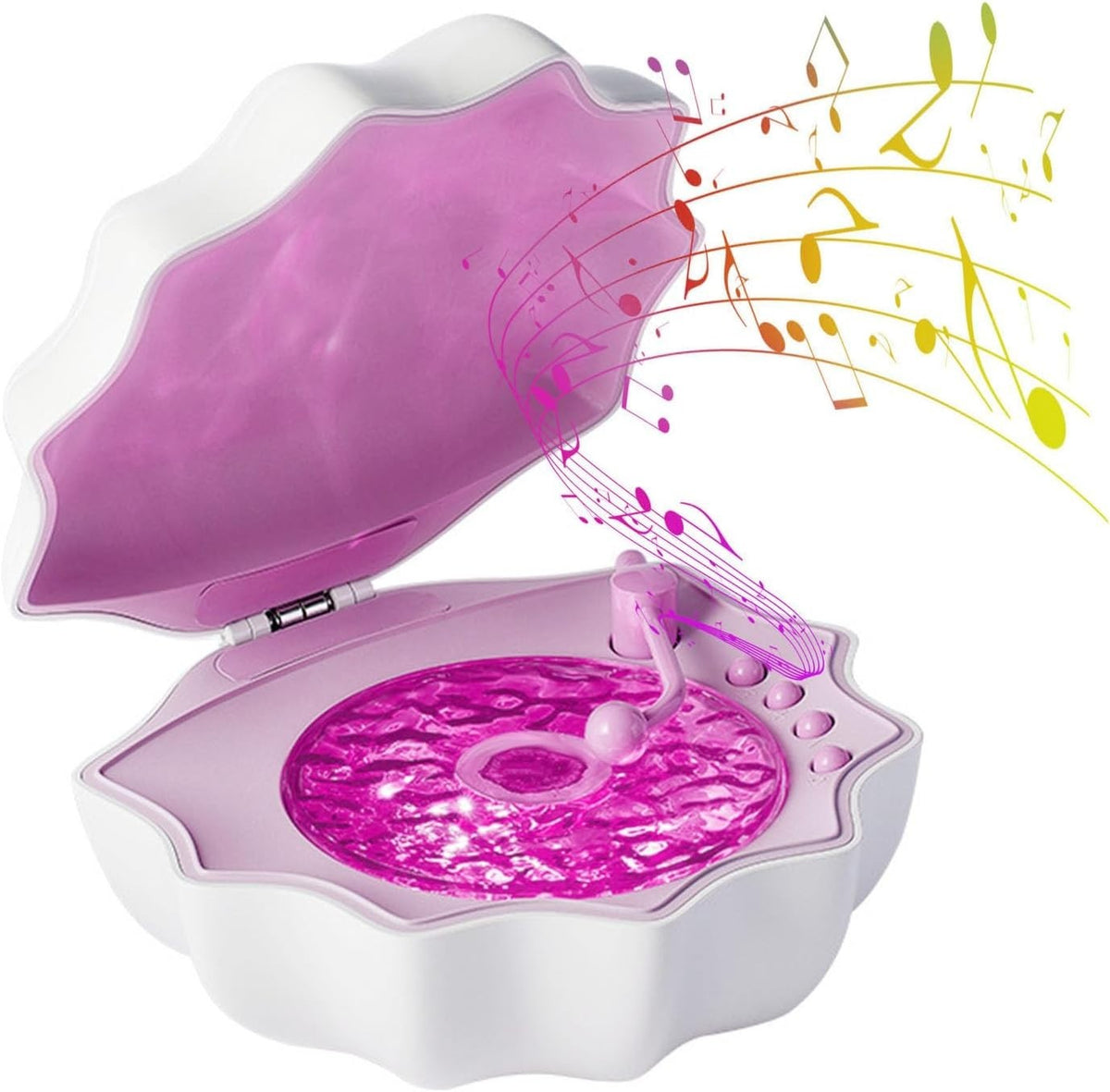 Shell Bluetooth Speaker Night Light White Noise Mood Lamp Purple
