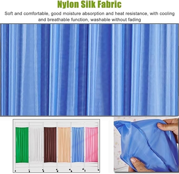 Medical Privacy Screen 6ft Folding Divider on Wheels 3Panel Clinic Partition