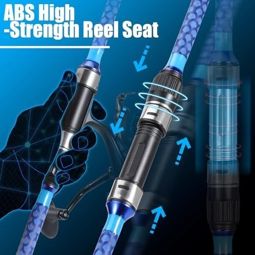 Carbon Fiber Surf Fishing Rod 9-12ft 3 Piece Saltwater Travel