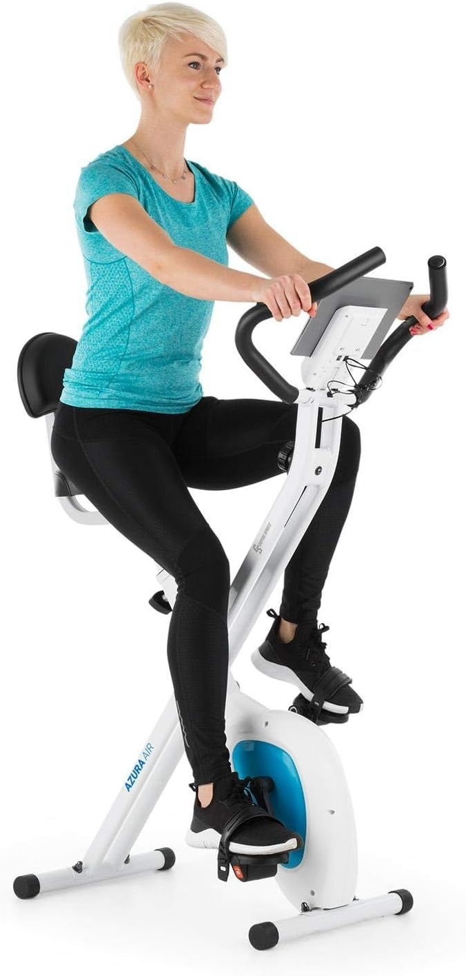 Foldable Magnetic Exercise Bike w/ LCD Monitor, Pulse Sensors & 8 Resistance