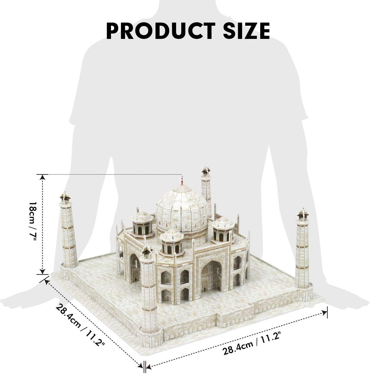 3D Taj Mahal Puzzle 87 Piece Architecture Model Kit Educational Gift