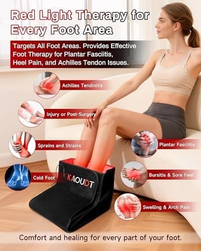 Red Light Therapy Foot Boots LED Pain Relief Circulation Plantar Heel Pain