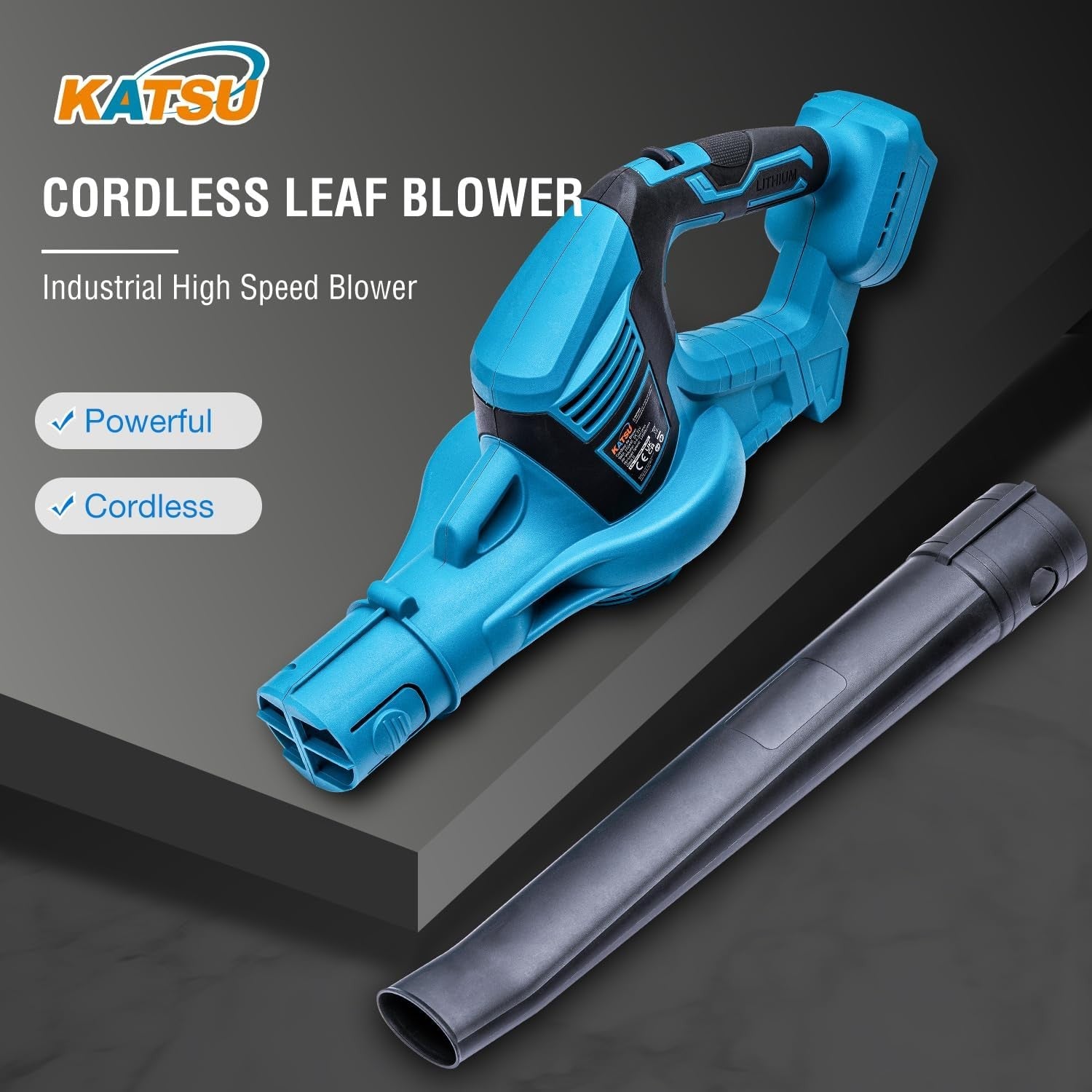 Cordless Leaf Blower 21V Handheld High Power Garden Patio Garage Air Blower