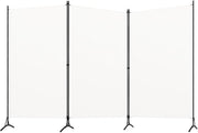 White 3 Panel Room Divider 260cm Folding Privacy Screen – Fabric Partition Wall