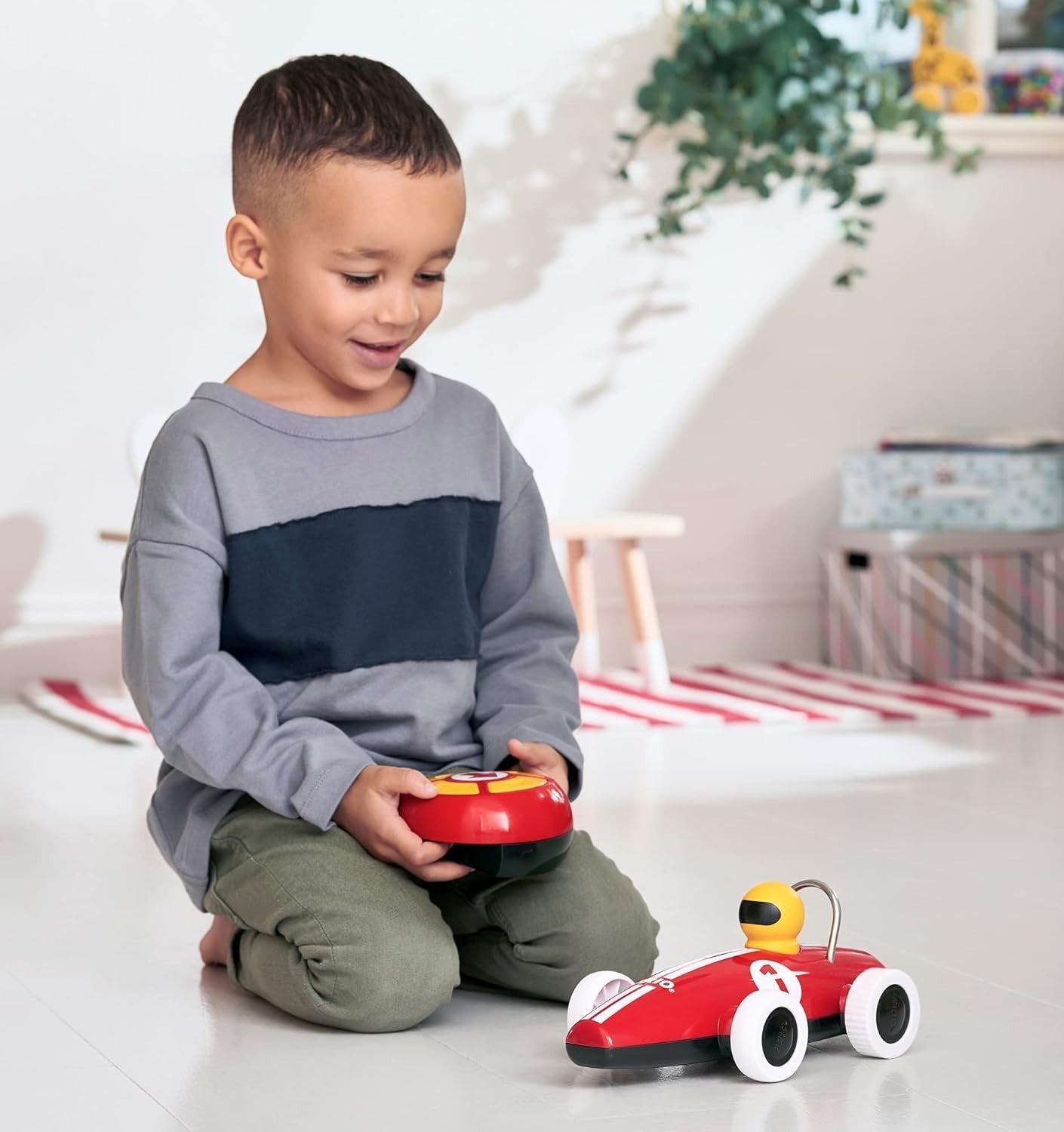 Toddler RC Race Car Toy 2.4GHz Safe Remote Control Car for Kids Age 2+