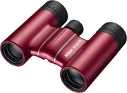 8x21 Compact Red Binoculars | Lightweight Travel Optics | Bright Clear View