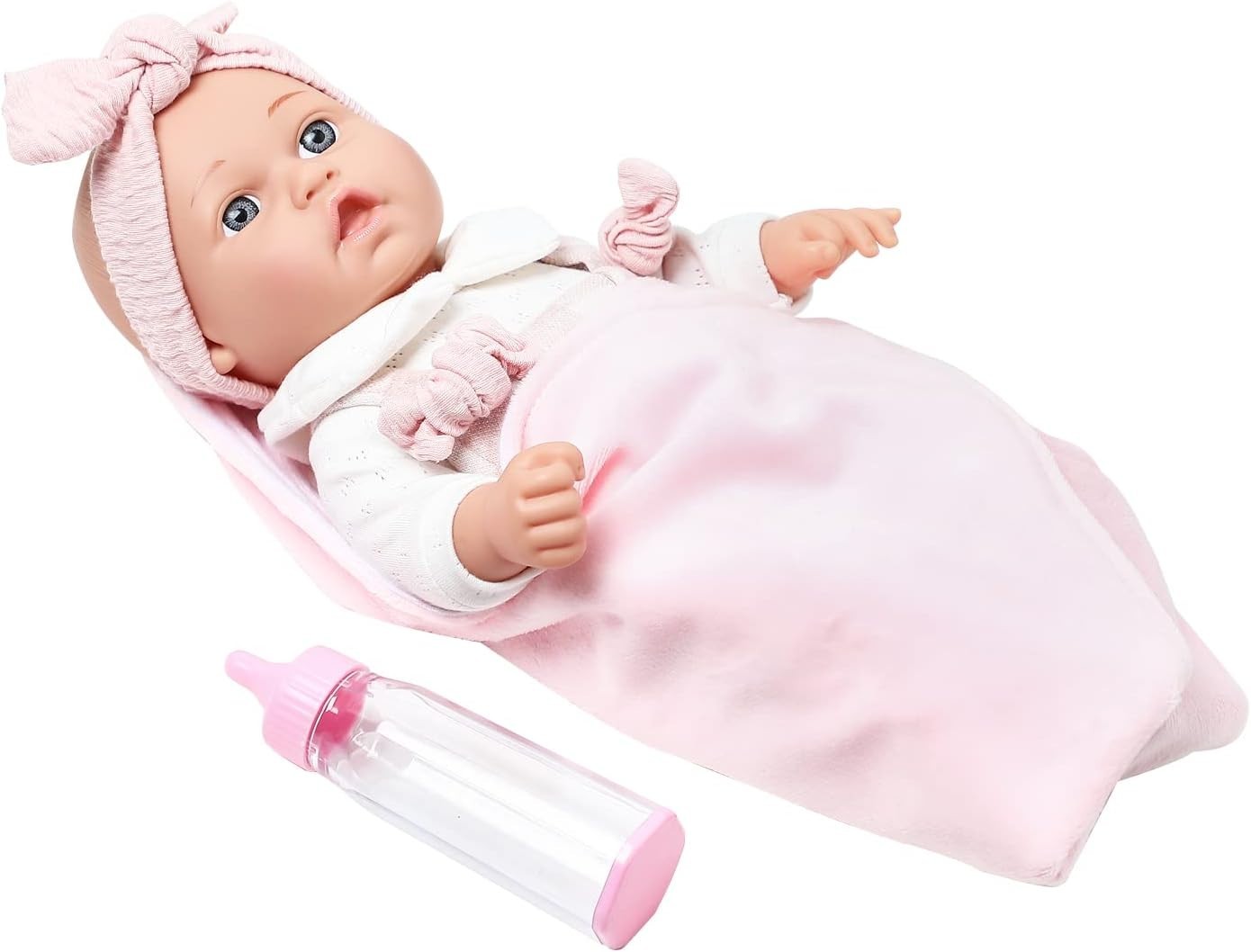 Baby Doll Gift Set 12 Inch w Blanket Bottle Pacifier Kids Toy
