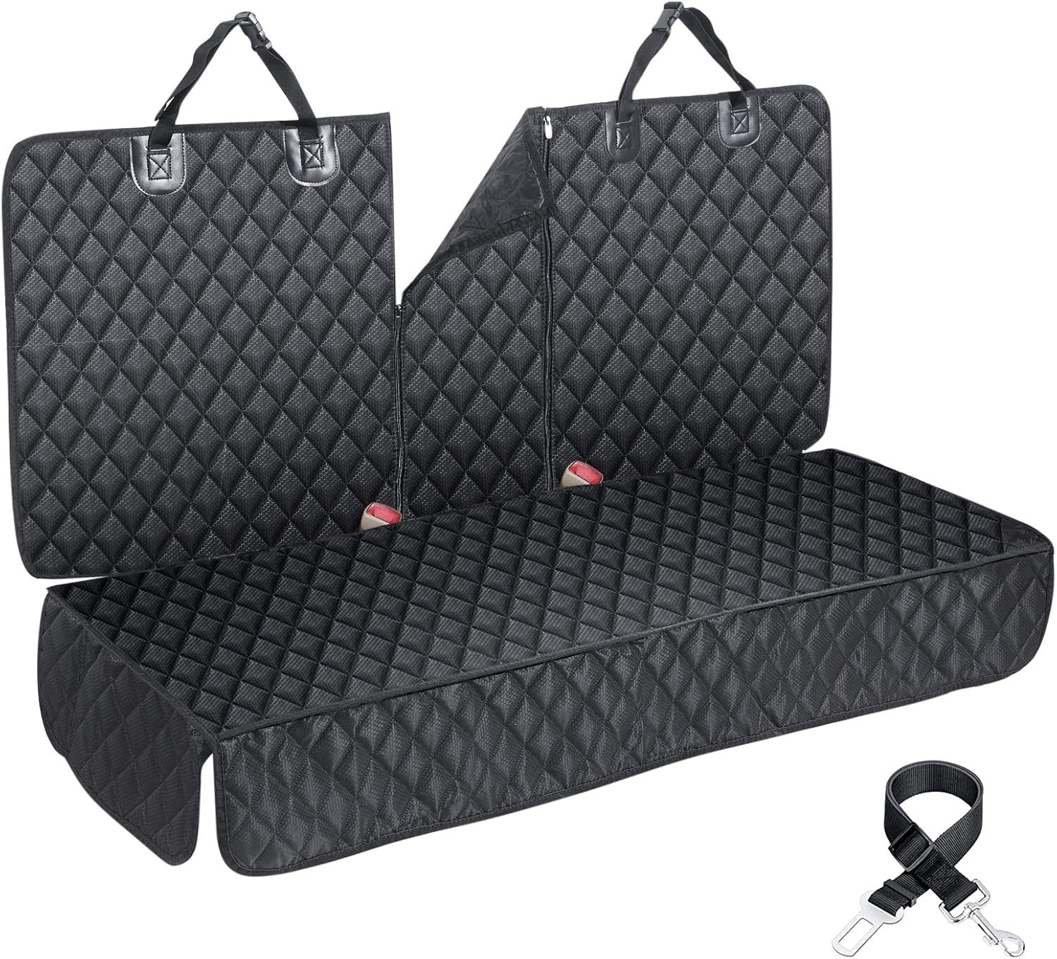 Waterproof Dog Car Seat Cover ISOFIX Rear Seat Protector Non Slip