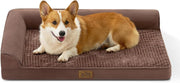 Medium Orthopedic Dog Bed L Shape Sofa Washable Anti Slip Brown