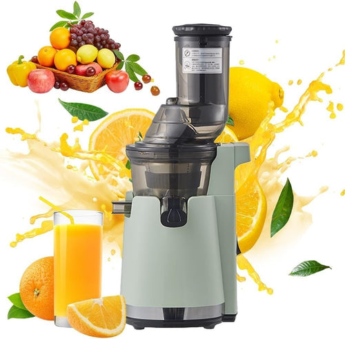 Green Automatic Cold Press Juicer Dual Speed 96% Pure Juice Anti Drip